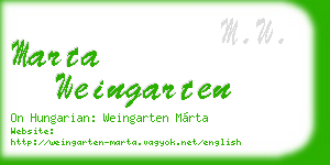 marta weingarten business card
